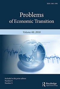 Cover image for Problems of Economic Transition, Volume 60, Issue 8-9, 2018