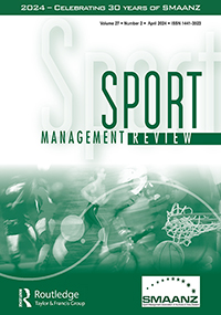 Cover image for Sport Management Review, Volume 27, Issue 2, 2024