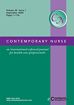 Cover image for Contemporary Nurse, Volume 20, Issue 1, 2005
