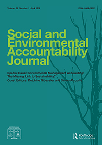 Cover image for Social and Environmental Accountability Journal, Volume 38, Issue 1, 2018