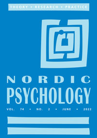 Cover image for Nordic Psychology, Volume 74, Issue 2, 2022