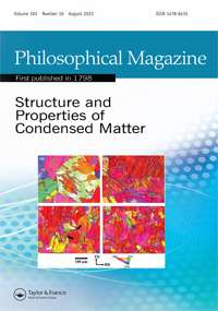 Cover image for Philosophical Magazine, Volume 103, Issue 16, 2023