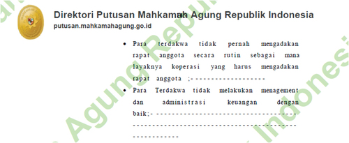 Figure 5. Evidence from court ruling on criminal offense.