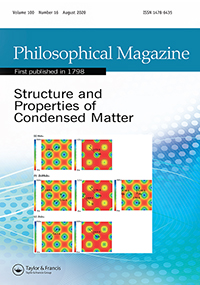 Cover image for Philosophical Magazine, Volume 100, Issue 16, 2020