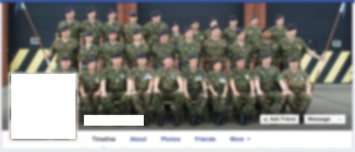 Figure 6. Screenshot of the banner from personal Facebook page of serving military member.