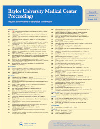 Cover image for Baylor University Medical Center Proceedings, Volume 33, Issue 4, 2020