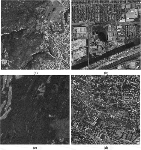 Figure 12. Four base images for randomised trials. (a) tyrol-w1,(b) chicago1,(c) kitsap1 and (d) vienna1.