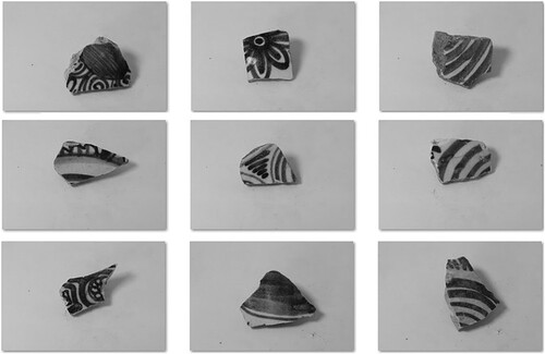 Figure 7. Images of several sherds taken from the same angle.