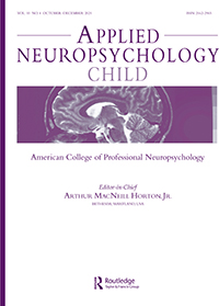 Cover image for Applied Neuropsychology: Child, Volume 10, Issue 4, 2021
