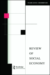 Cover image for Review of Social Economy, Volume 58, Issue 2, 2000