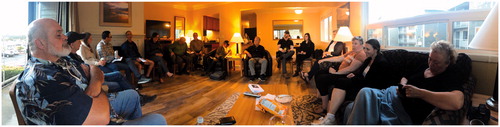 Viscom 35 kicked off with a reception at Tolovava Inn, Cannon Beach, Oregon.