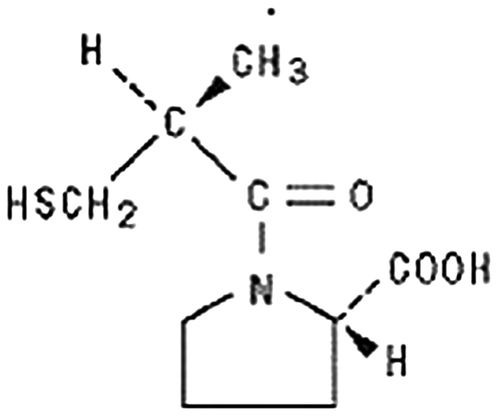 Figure 2. Chemical structure of captopril.