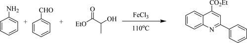 Scheme 62. Solvent-free approach for quinolines synthesis using FeCl3 catalyst.