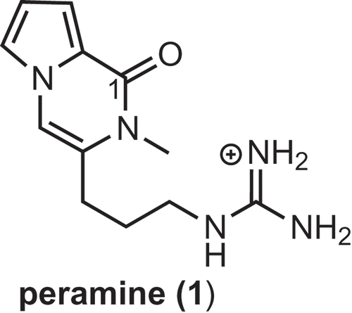 Figure 1. Structure of peramine (1).