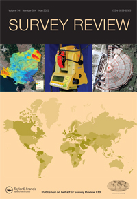 Cover image for Survey Review, Volume 54, Issue 384, 2022