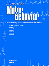 Cover image for Journal of Motor Behavior, Volume 50, Issue 6, 2018