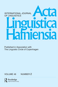 Cover image for Acta Linguistica Hafniensia, Volume 48, Issue 2, 2016