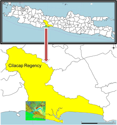 Figure 2. Study area 2, Segara Anakan, Cilacap Regency, West Java.