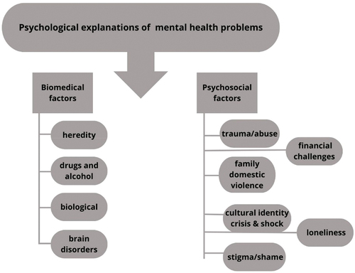 Figure 3. Psychological explanations of mental health problems.