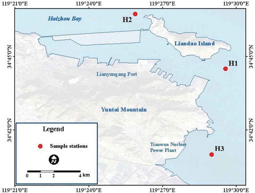 Figure 1. Sampling stations in the Haizhou Bay.