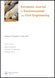 Cover image for European Journal of Environmental and Civil Engineering, Volume 19, Issue 6, 2015