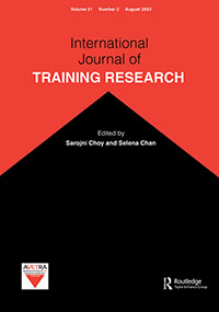 Cover image for International Journal of Training Research, Volume 21, Issue 2, 2023