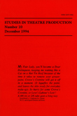 Cover image for Studies in Theatre and Performance, Volume 10, Issue 1, 1994
