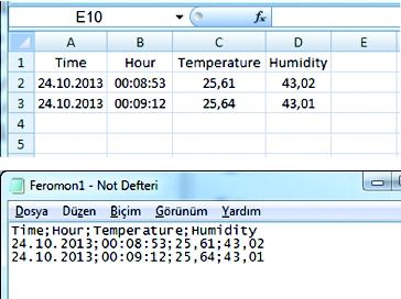 Figure 5. Print screen of CSV.