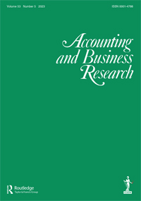 Cover image for Accounting and Business Research, Volume 53, Issue 5, 2023
