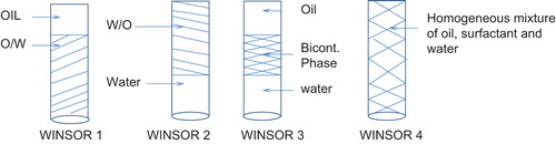 Figure 2. Types of Winsor phases.