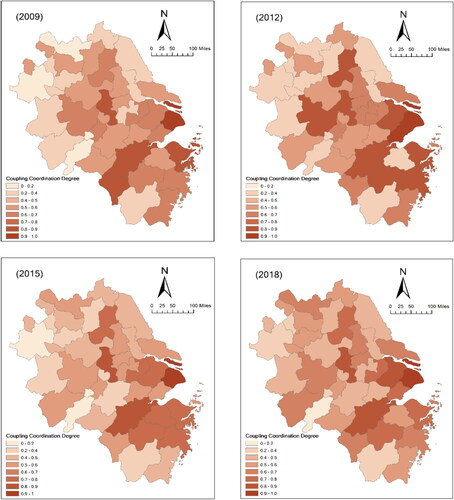 Figure 4. Spatial and temporal variation of.EGIitSource: The author