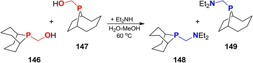 Scheme 96. Reaction of a mixture of P,OH-acetals with Et2NH.[Citation299,Citation346]