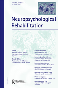 Cover image for Neuropsychological Rehabilitation, Volume 27, Issue 1, 2017