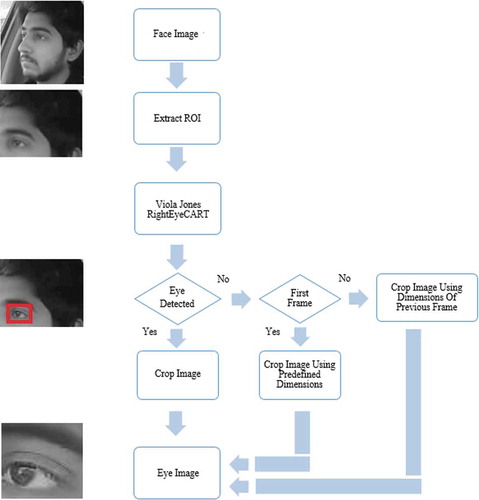 Figure 10. Flowchart for eye-detection algorithm.