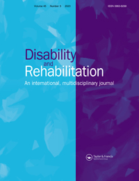 Cover image for Disability and Rehabilitation, Volume 45, Issue 3, 2023