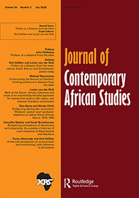 Cover image for Journal of Contemporary African Studies, Volume 34, Issue 3, 2016