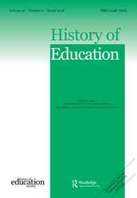 Cover image for History of Education, Volume 47, Issue 2, 2018