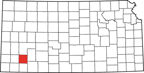 Figure 5. Location of Haskell county within the state of Kansas