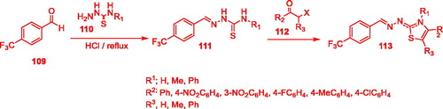 Scheme 31. Synthesize of thiazoles 113.