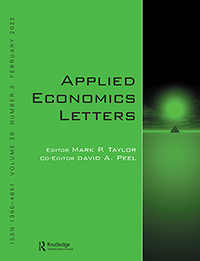 Cover image for Applied Economics Letters, Volume 29, Issue 3, 2022