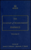 Cover image for The Academy of Management Annals, Volume 4, Issue 1, 2010