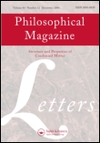 Cover image for Philosophical Magazine Letters, Volume 90, Issue 4, 2010
