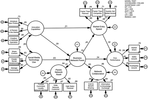 Figure 1. Analysis of the Structural Equation Model.