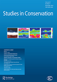 Cover image for Studies in Conservation, Volume 61, Issue 6, 2016