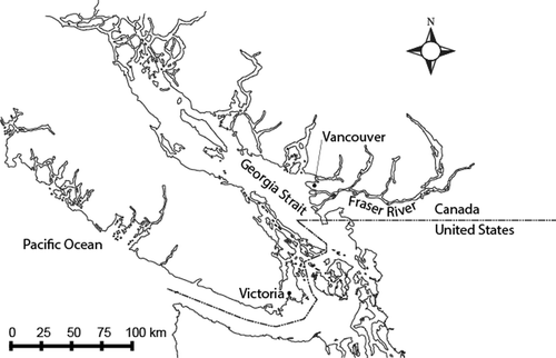Figure 1. Location and detail of Vancouver, Canada.