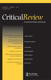 Cover image for Critical Review, Volume 33, Issue 2, 2021