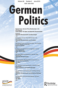 Cover image for German Politics, Volume 28, Issue 2, 2019