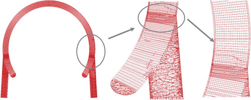 Figure 4. Refined tetrahedral mesh in the wall region.