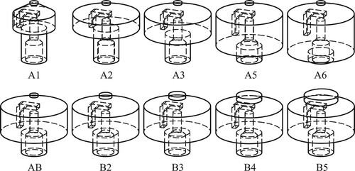 Figure 3. Calculation cases of the ignition chamber structure.