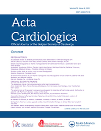 Cover image for Acta Cardiologica, Volume 76, Issue 9, 2021